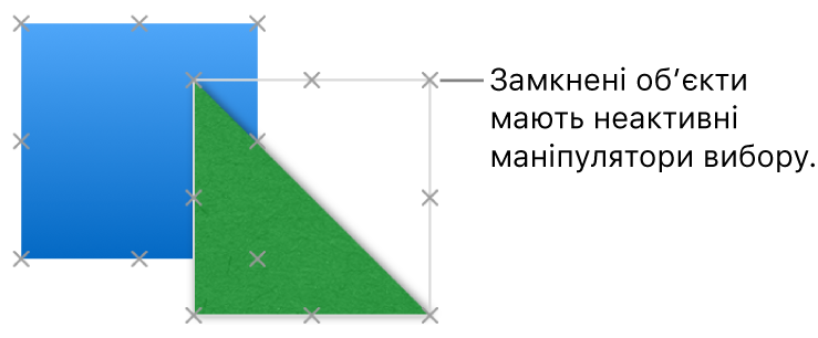 Замкнені об’єкти з неактивними маніпуляторами вибору.