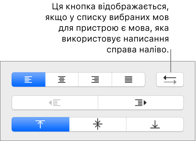 Кнопка напряму тексту в абзаці в засобах вирівнювання тексту.