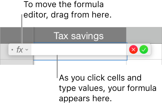 The formula editor.