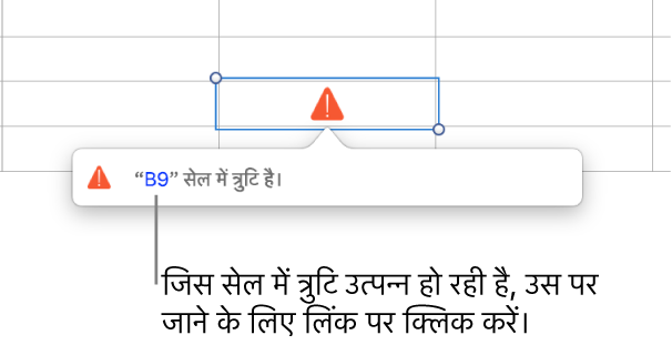 सेल त्रुटि लिंक।