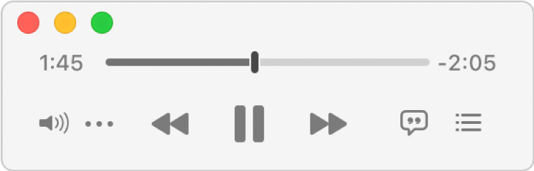 El minireproductor de l’app Música més petit, amb el qual només es poden veure els controls (i no la il·lustració de l’àlbum).