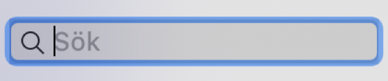 Sökfältet i fönstret Musik.
