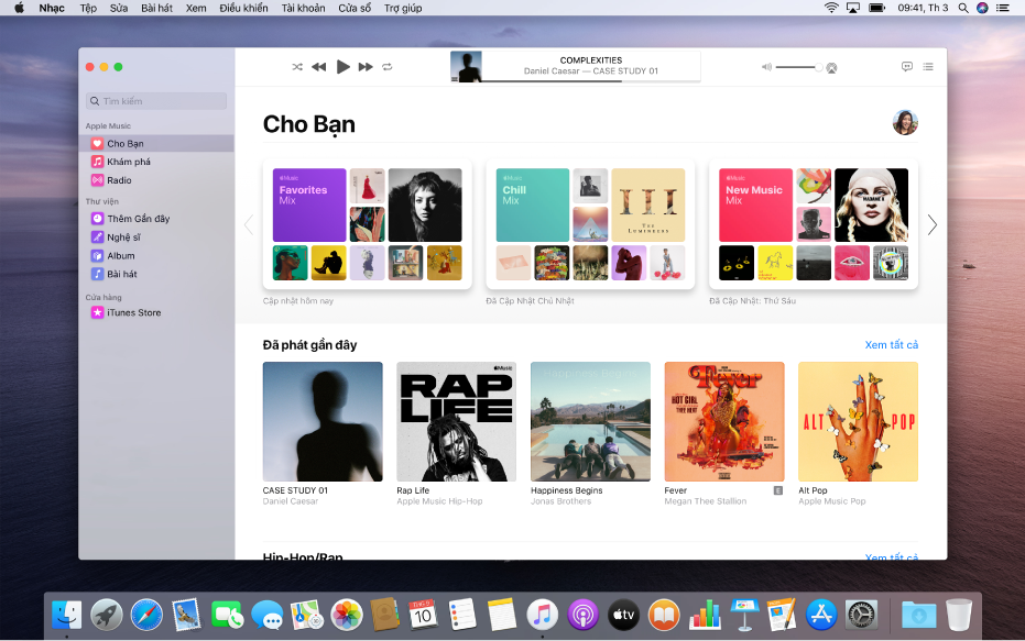 Cửa sổ Apple Music đang hiển thị Cho Bạn.