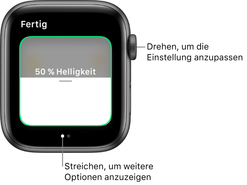 App „Home“ mit den Einstellungen für die Glühbirnenhelligkeit.