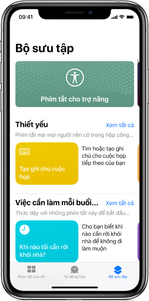 Bộ sưu tập phím tắt.