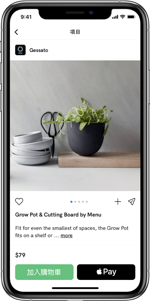 App 顯示付款畫面,包含「用 Apple Pay 購買」按鈕。