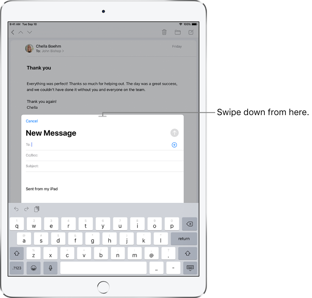 Save a draft in Mail on iPad - Apple Support