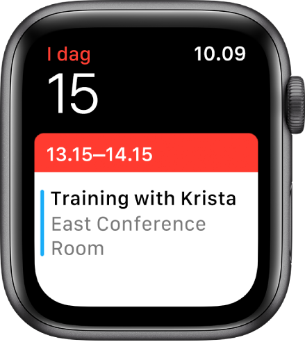 Skærmen Kalender viser oversigten Kø.
