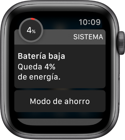 La notificación de batería baja incluye un botón que puedes tocar para activar el modo de ahorro de energía.