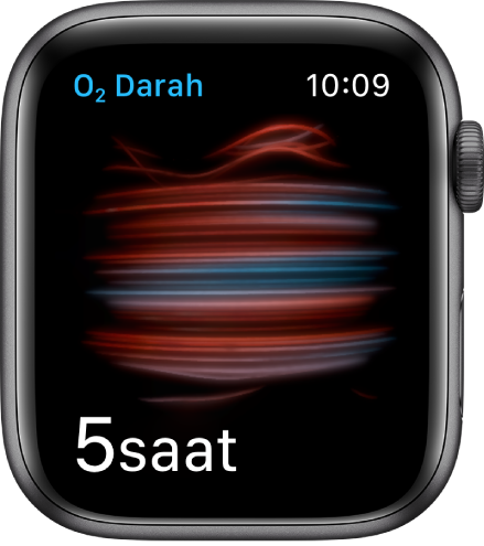 Skrin Oksigen Darah mengambil ukuran, mengira detik dari 5.