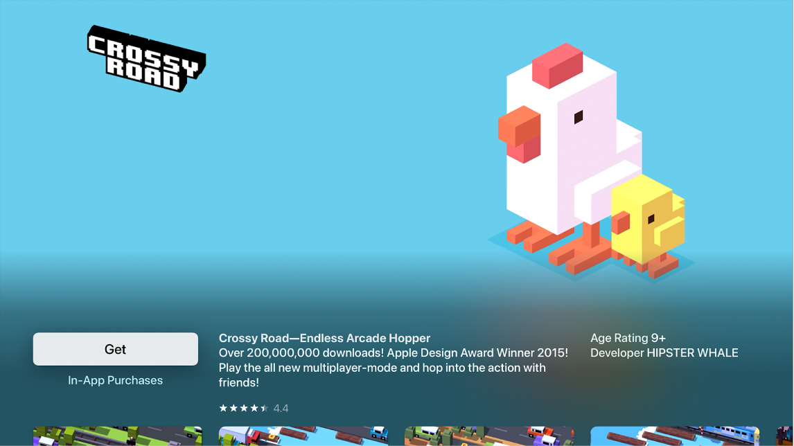 Az App Store áruház oldala egy alkalmazás részleteivel