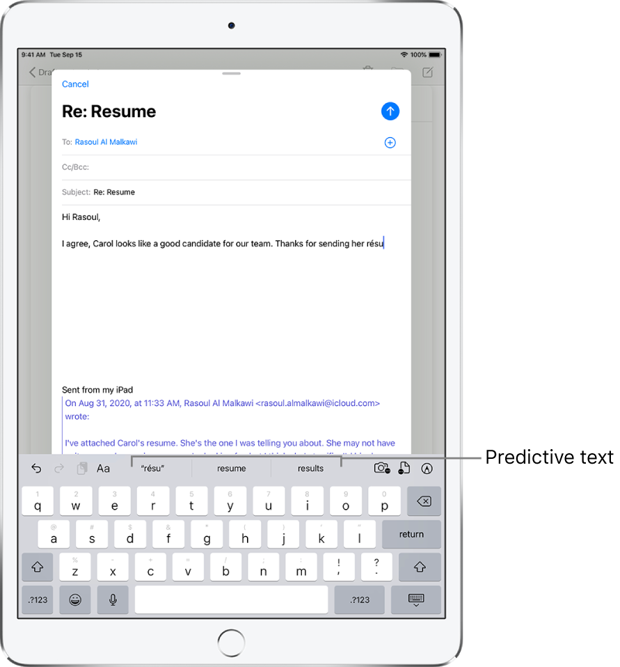 Use Predictive Text On Ipad Apple Support - how do you drop stuff in roblox on ipad