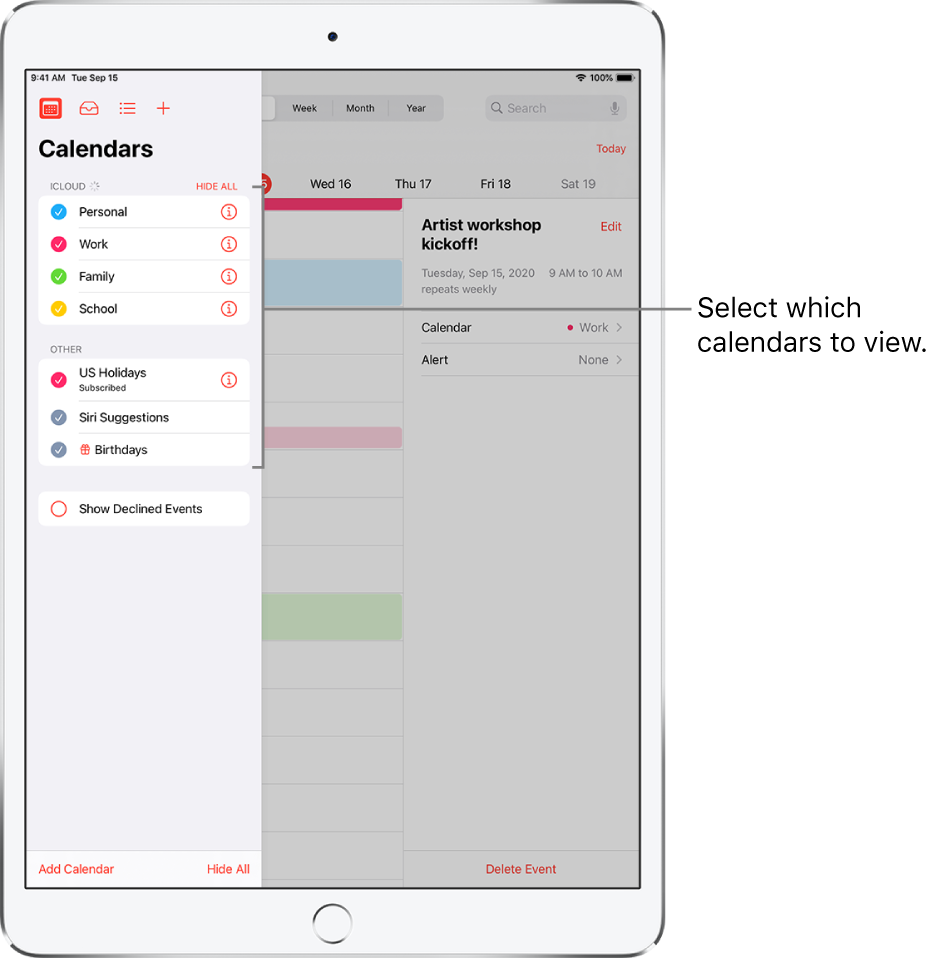 Set up multiple calendars on iPad - Apple Support