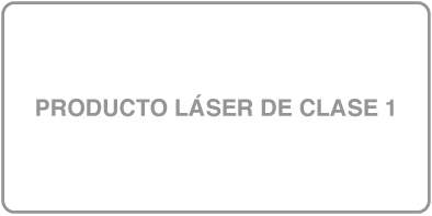 Etiqueta que indica que se trata de un producto láser de la Clase 1.