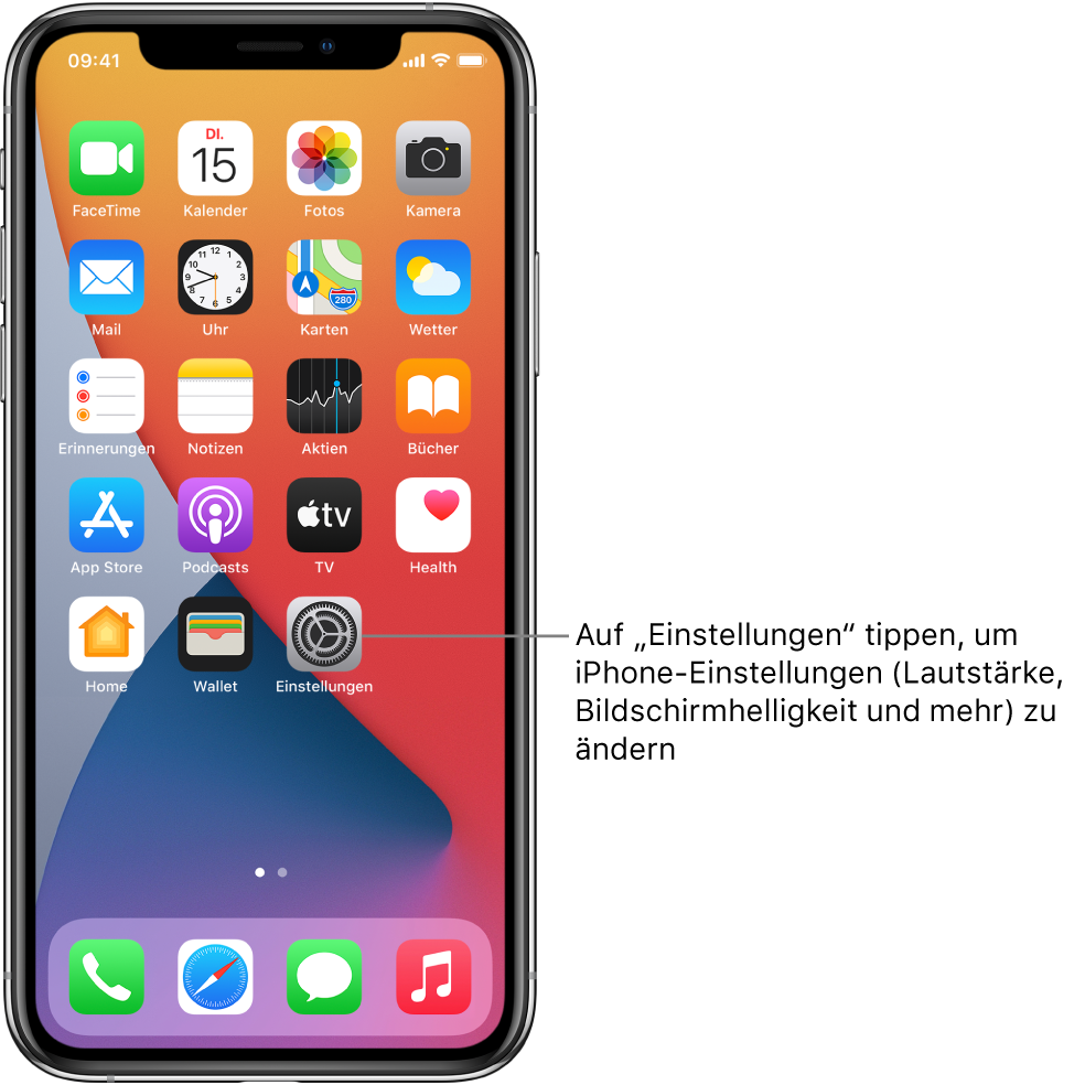 Suchen nach Einstellungen auf dem iPhone Apple Support