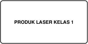 Bacaan label "Produk laser kelas 1."