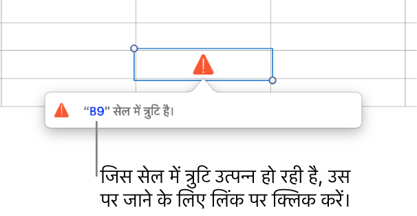 सेल त्रुटि लिंक।