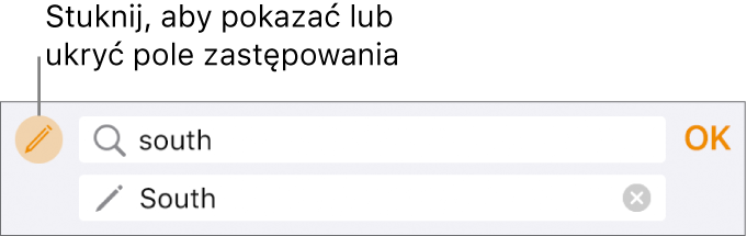 Narzędzia znajdowania i zastępowania tekstu.