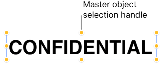 An object with selection handles.