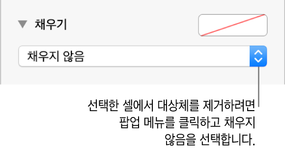 선택한 셀에서 대상체를 제거할 수 있는 제어기.
