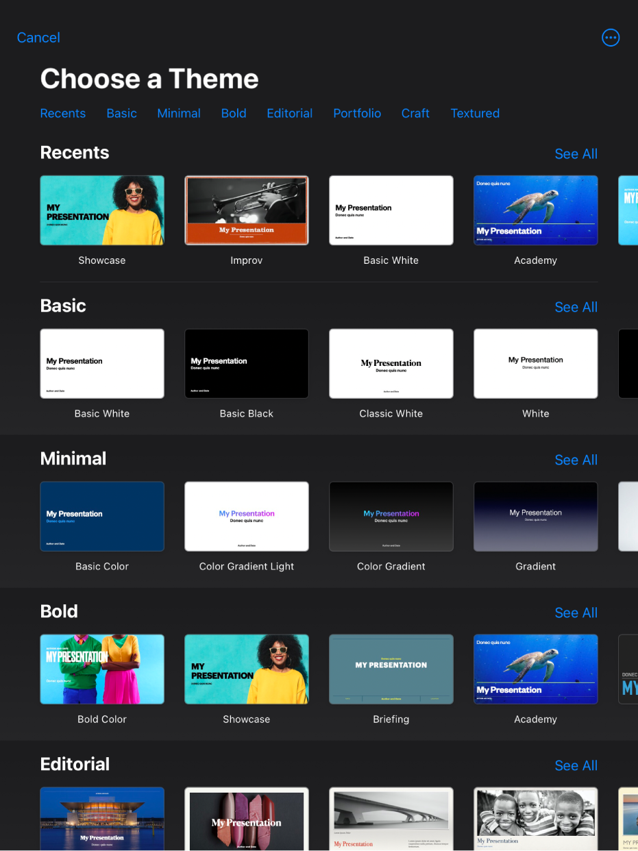 apple keynote themes