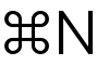 Command symbol followed by N