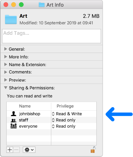 Change Permissions For Files Folders Or Disks On Mac Apple Support