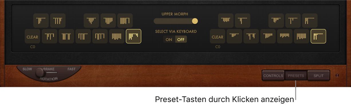 Abbildung. Preset Keys von Vintage B3