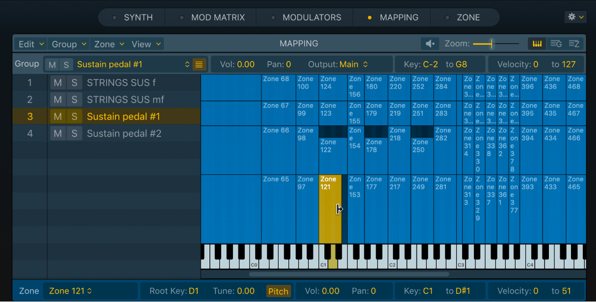 native instruments action strings keyboard map