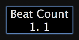 Figure. Beat counter screen control in the workspace.