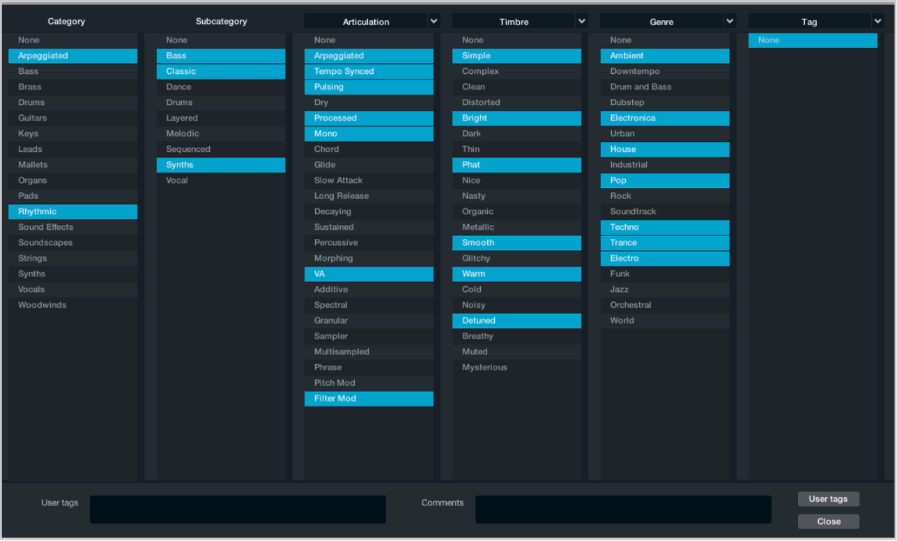 図。ブラウザの編集モードの結果リスト。
