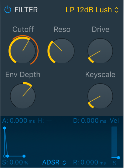 Abbildung. Filter-Parameter von Quick Sampler