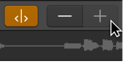Figure. Plus and Minus buttons in the Sample Editor.