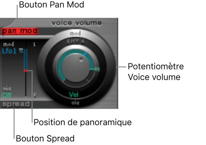 Figure. Potentiomètre Voice Volume.