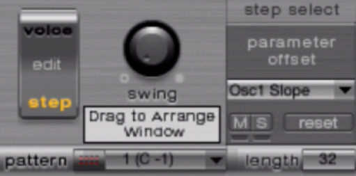 図。「Drag to Arrange Window」ボタン。