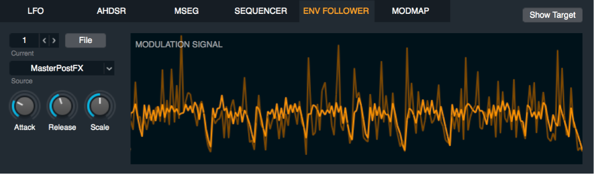 図。「Env Follower」コントロールパネル。