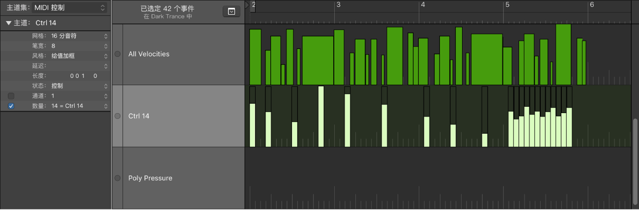 图。显示在检查器中“笔宽”值上方的指针。
