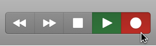 图。“播放”按钮已选定的走带控制按钮。
