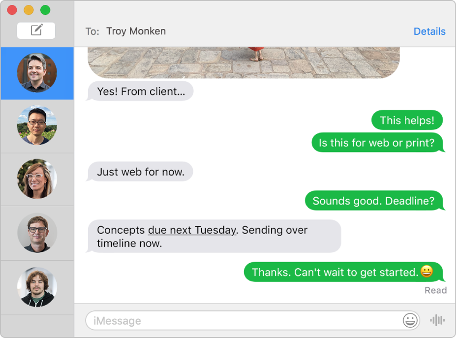 how to set up messages on a mac