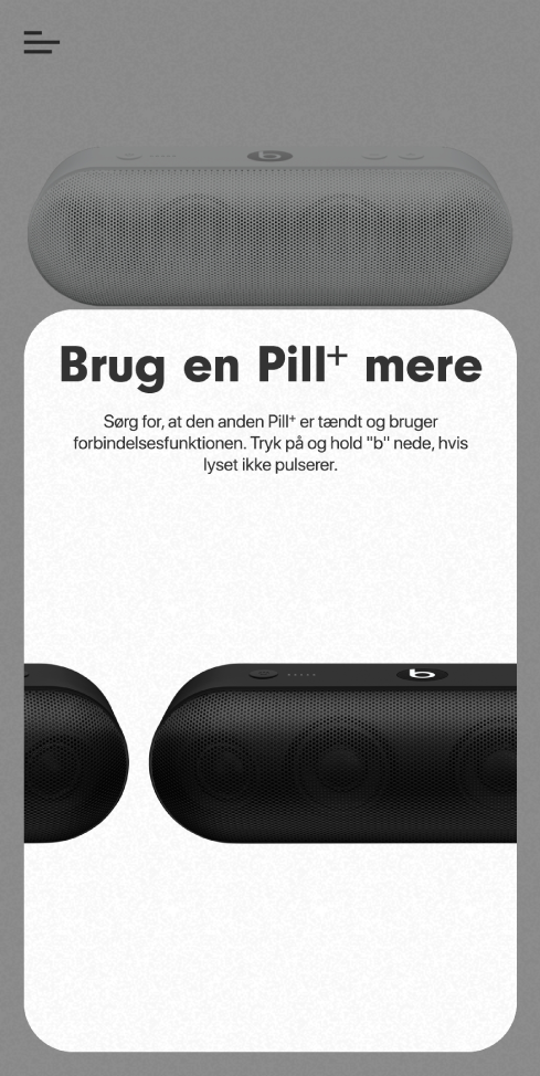 Skærmen “Brug en Pill+ mere”