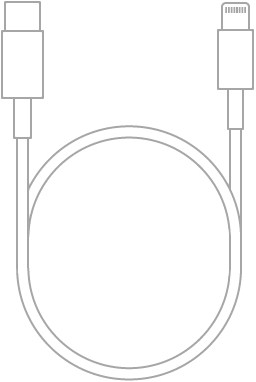 Das USB-C-auf-Lightning-Kabel.