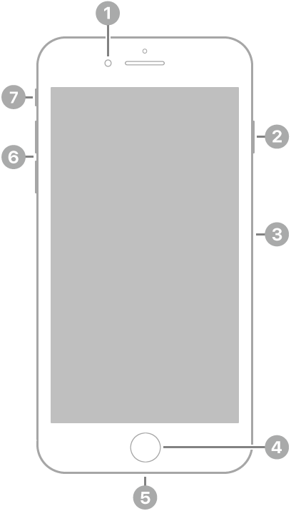 La vue de face de l’iPhone 7 Plus.