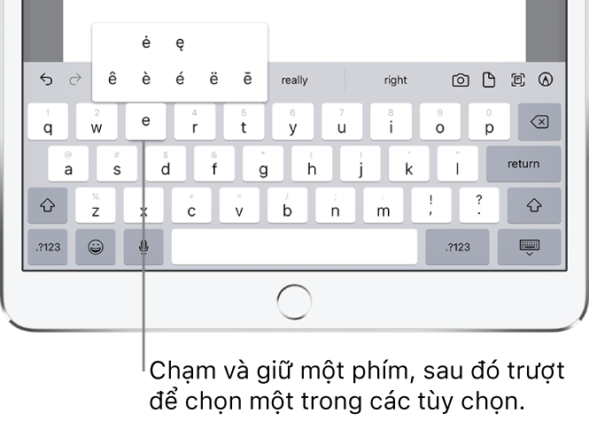 Một màn hình hiển thị các ký tự thay cho phím “e”.