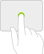 插图代表触控板上的点按动作。