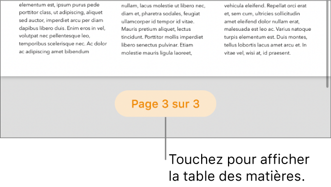 Un document ouvert avec le numéro de page « 3 sur 3 » au milieu du bas de l’écran.