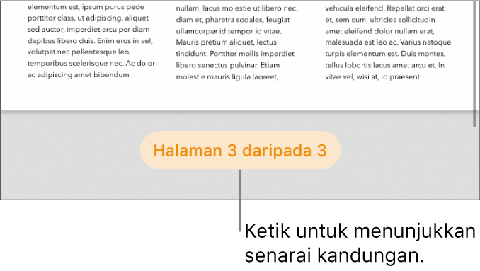 Dokumen terbuka dengan kiraan halaman “3 daripada 3” di bahagian tengah bawah skrin.