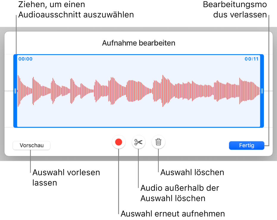 Aufnehmen Von Audio In Keynote Auf Dem Mac Apple Support