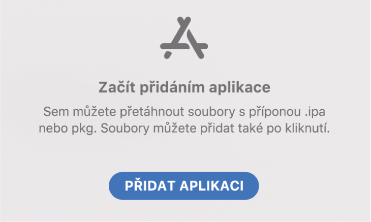 přidání obsahu pro poskytovatele aplikací