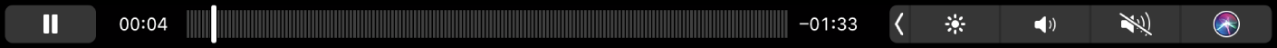 Touch Bar pentru Podcasturi, cu un podcast în redare.