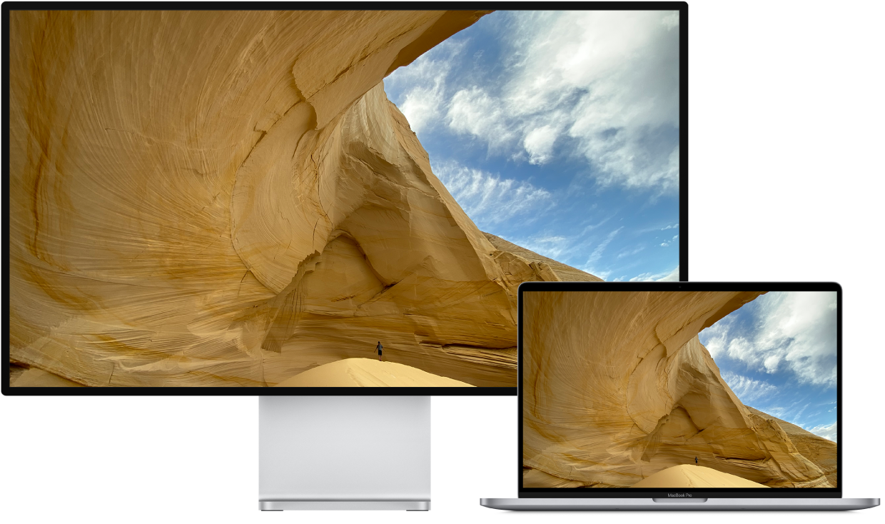 MacBook Pro та телевізор HDTV як зовнішній дисплей.